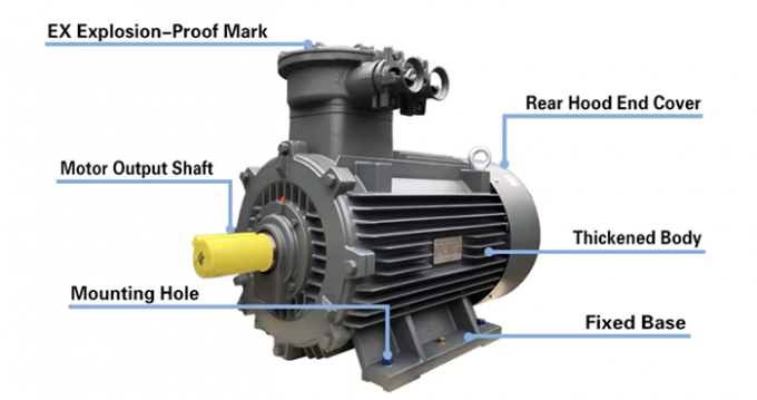 YB3 Low Noise Explosion Proof Motor ATEX AC Asynchronous Induction Ex ...