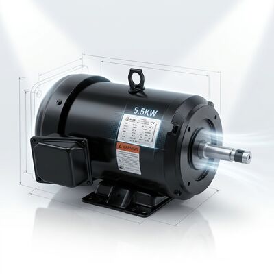 Premium Efficiency AC Motor 5HP 60Hz Low Noise Three Phase 1750RPM 230 460V TEFC 184T