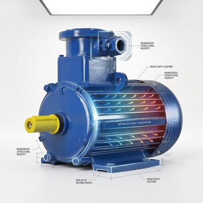 YB3-280S-4 75kW 4 Pole Flameproof Asynchronous Motor 380V 660V Ex d IIC T4 IP55 B3 Foot Mounted